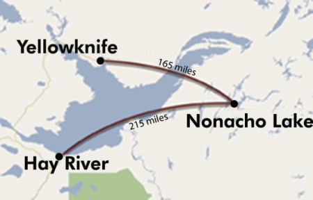 Map_of_air_Miles_from_Yellowknife_to_Nonacho_Lake_Fishing_camp